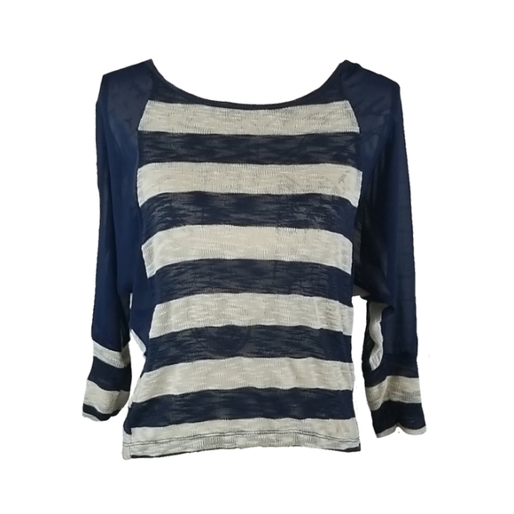 Striped Knit Top Navy & Cream - Picture 4 of 4